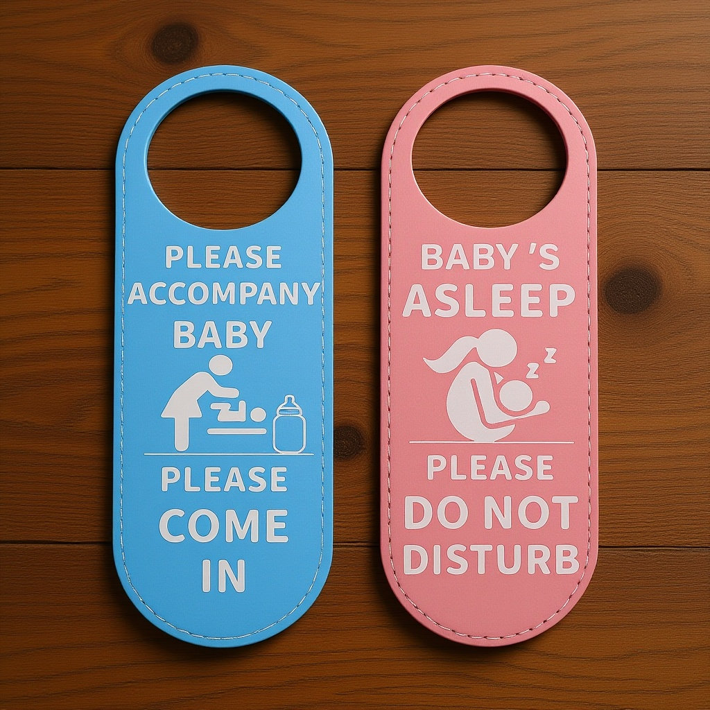 Baby Nursery Room - 2Pcs Baby Room Door Signs Double