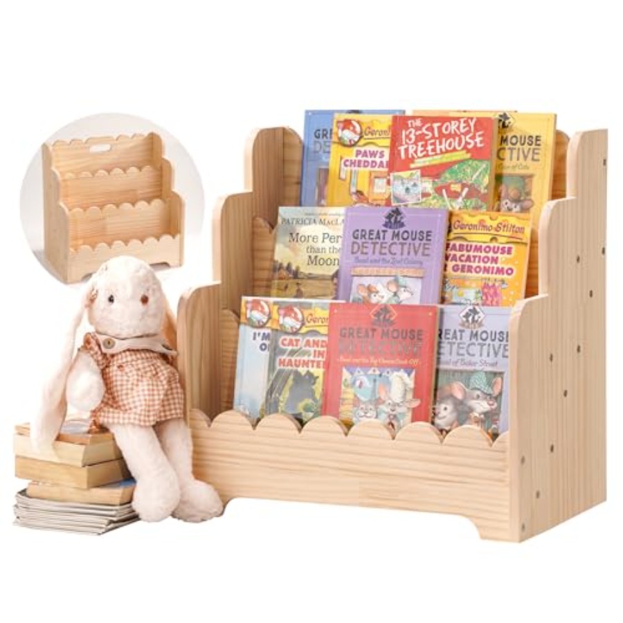 Baby Bookshelf Small - Bookshelf Storage 3-Tier Book Case for