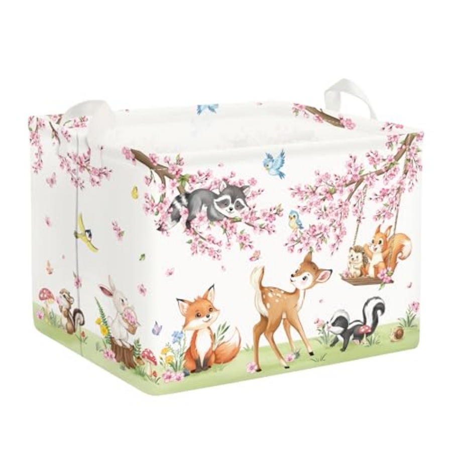 Baby Nursery Storage - Forest Animal Baby Storage Basket Leaf