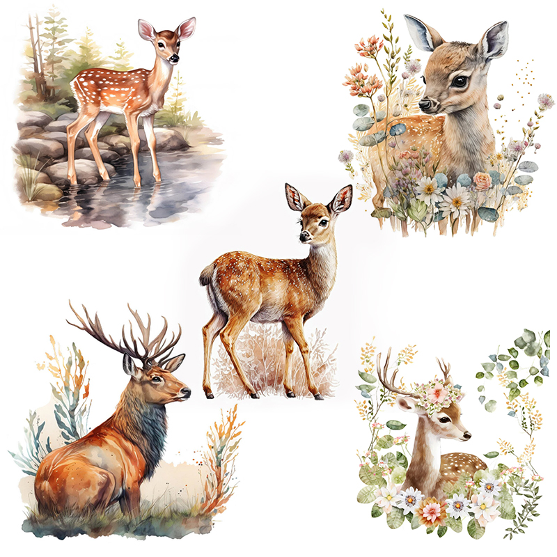 Baby Nursery Wallpaper - C400#Cute Deer Wall Sticker Kids Room