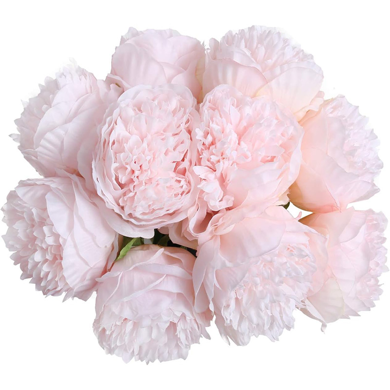 Baby Nursery Fabric - 5 Simulated peonies, Artificial flowers for
