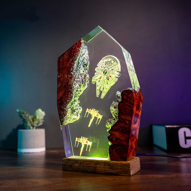 Baby Nursery Light - Table Resin Lamp Universe War Sence
