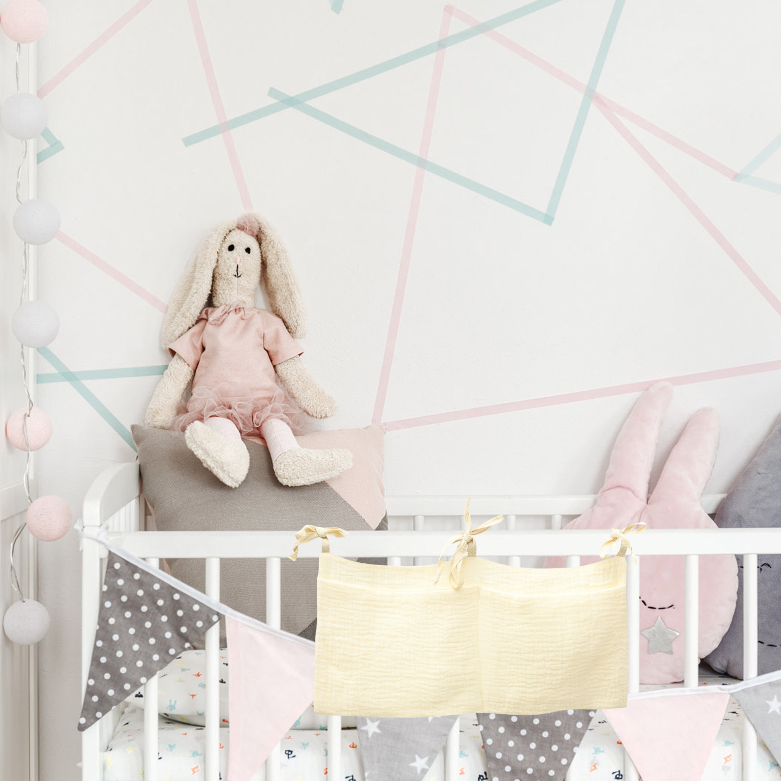 Baby Nursery Storage - Baby Crib Hanging Storage Bag Cotton