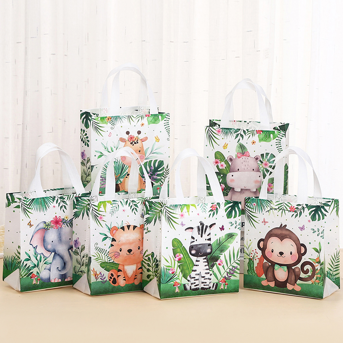 Baby Nursery Jungle Theme - Jungle Animal Party Favor Bags Non