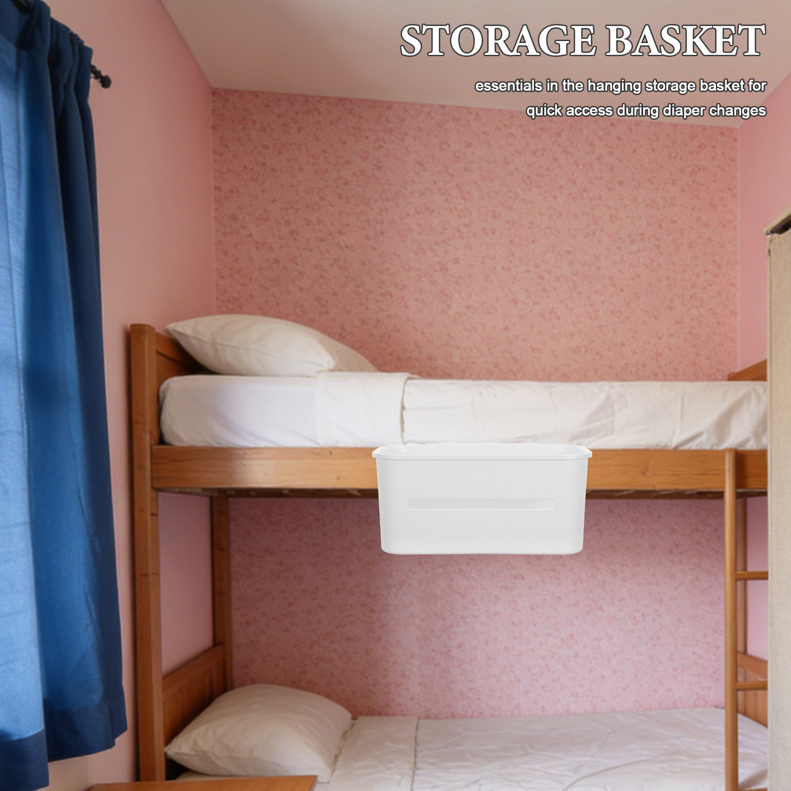 Baby Nursery Storage - Crib Hanging Storage Basket Baby Bedside