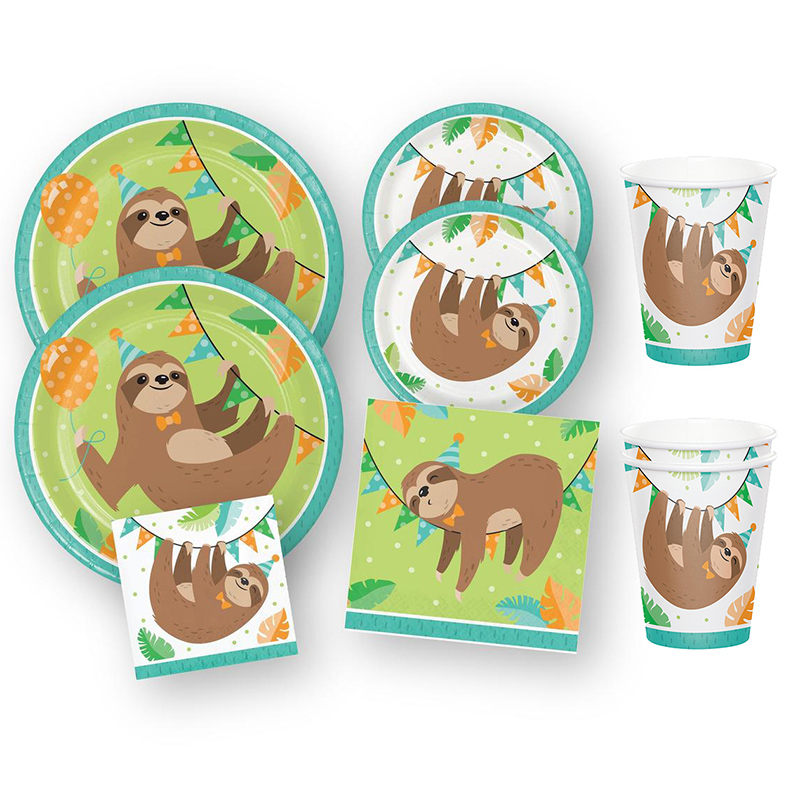 Baby Nursery Jungle Theme - Birthday Party Decorations Disposable Tableware Paper