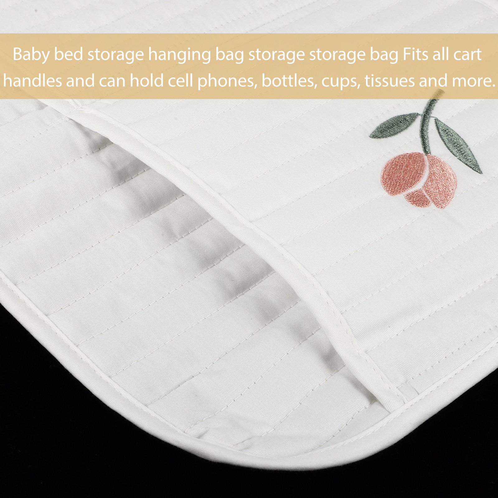 Baby Nursery Storage - Crib Hanging Diaper Organizer Storage Bag