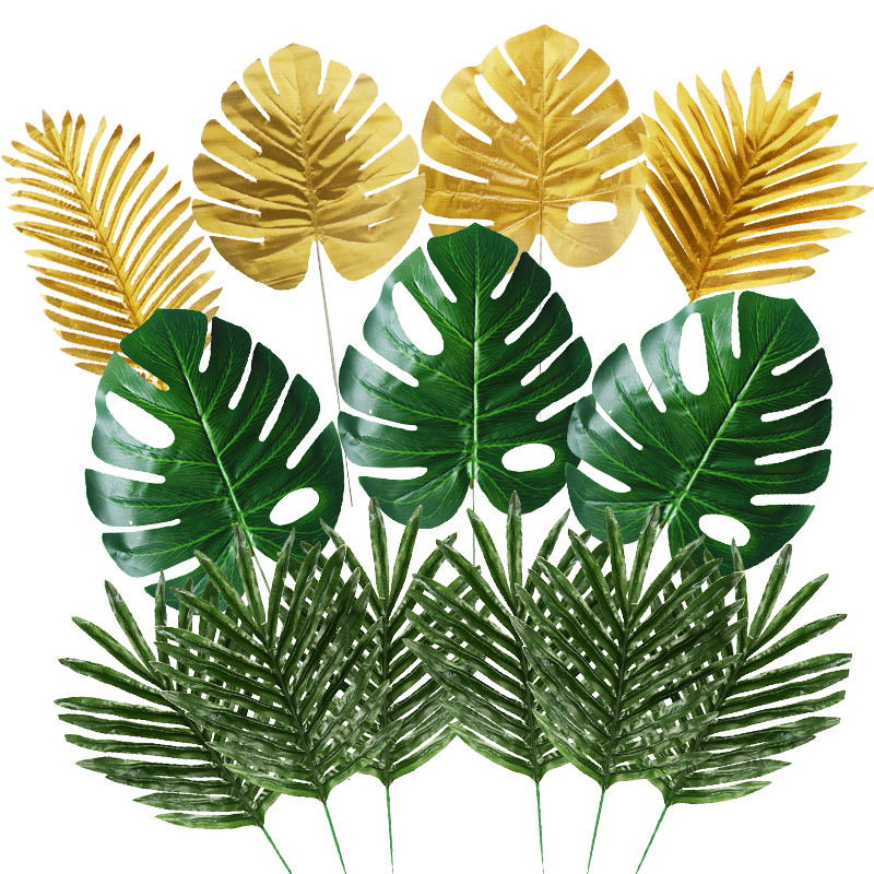 Baby Nursery Jungle Theme - Artificial Tropical Palm Leaves Fake Silk