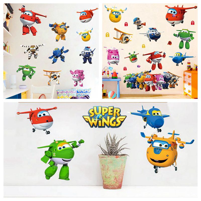 Hot Cartoon Super Wings Deform - Baby Nursery Wallpaper avaliação e preço