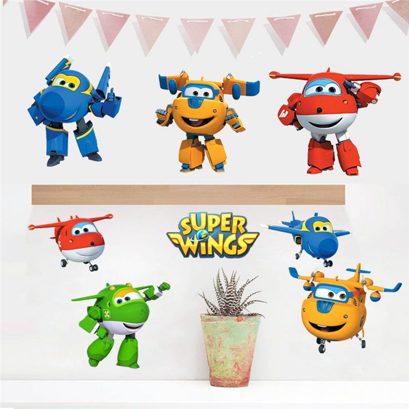 Hot Cartoon Super Wings Deform - Baby Nursery Wallpaper avaliação e preço