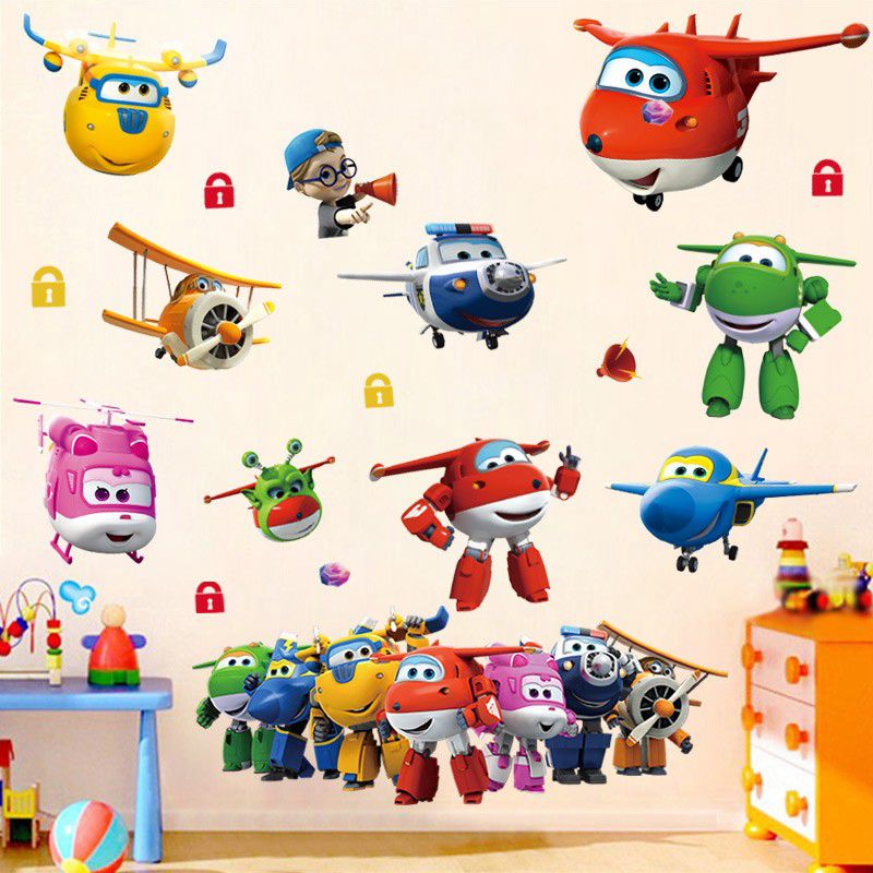 Hot Cartoon Super Wings Deform - Baby Nursery Wallpaper avaliação e preço