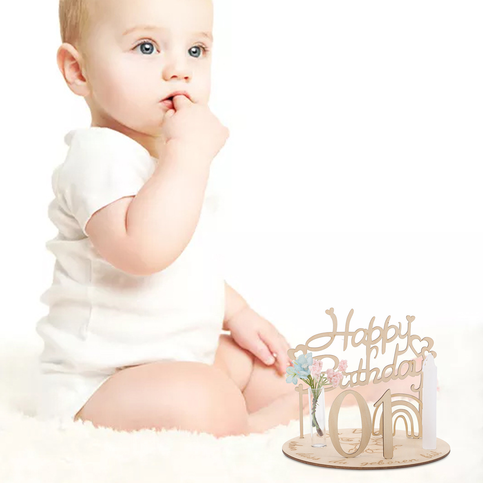 1Set Wooden Milestone Birthday - Baby Nursery Age avaliação e preço
