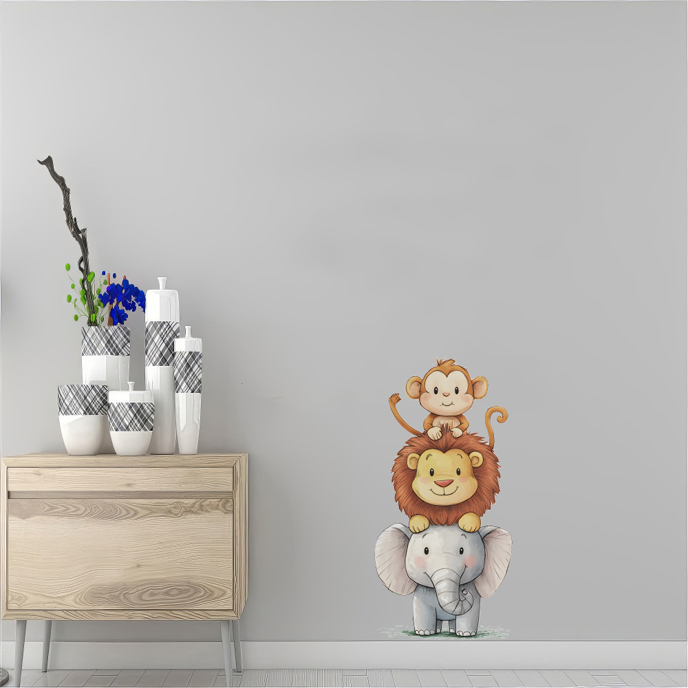 Cute Forest Animals Wall Stick - Baby Nursery Wallpaper avaliação e preço