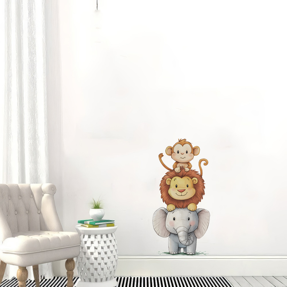 Cute Forest Animals Wall Stick - Baby Nursery Wallpaper avaliação e preço