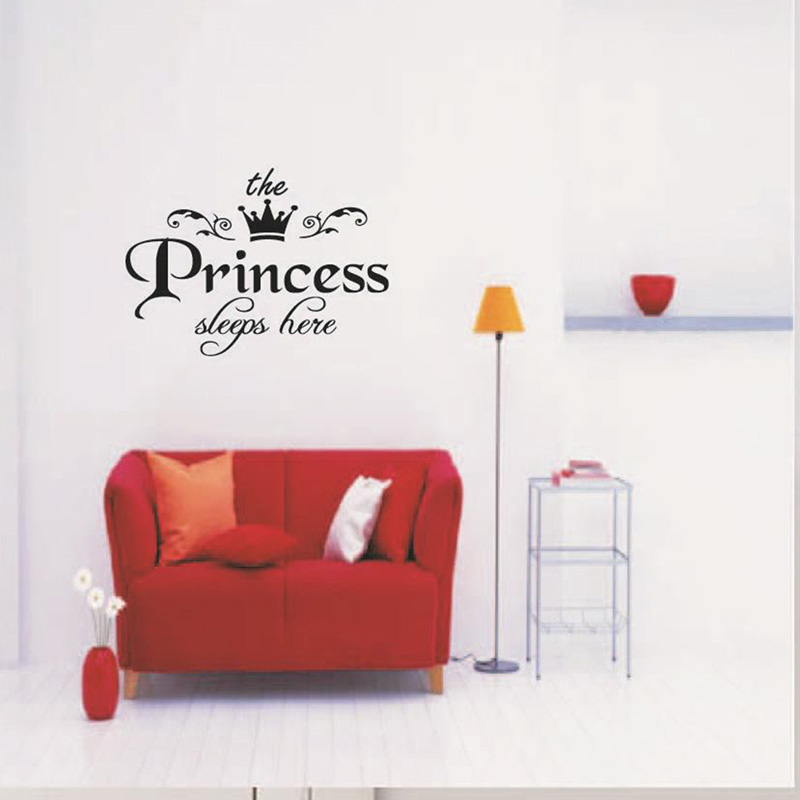 The Princess Sleeps Here Wall  - Baby Nursery Wallpaper Girl avaliação e preço