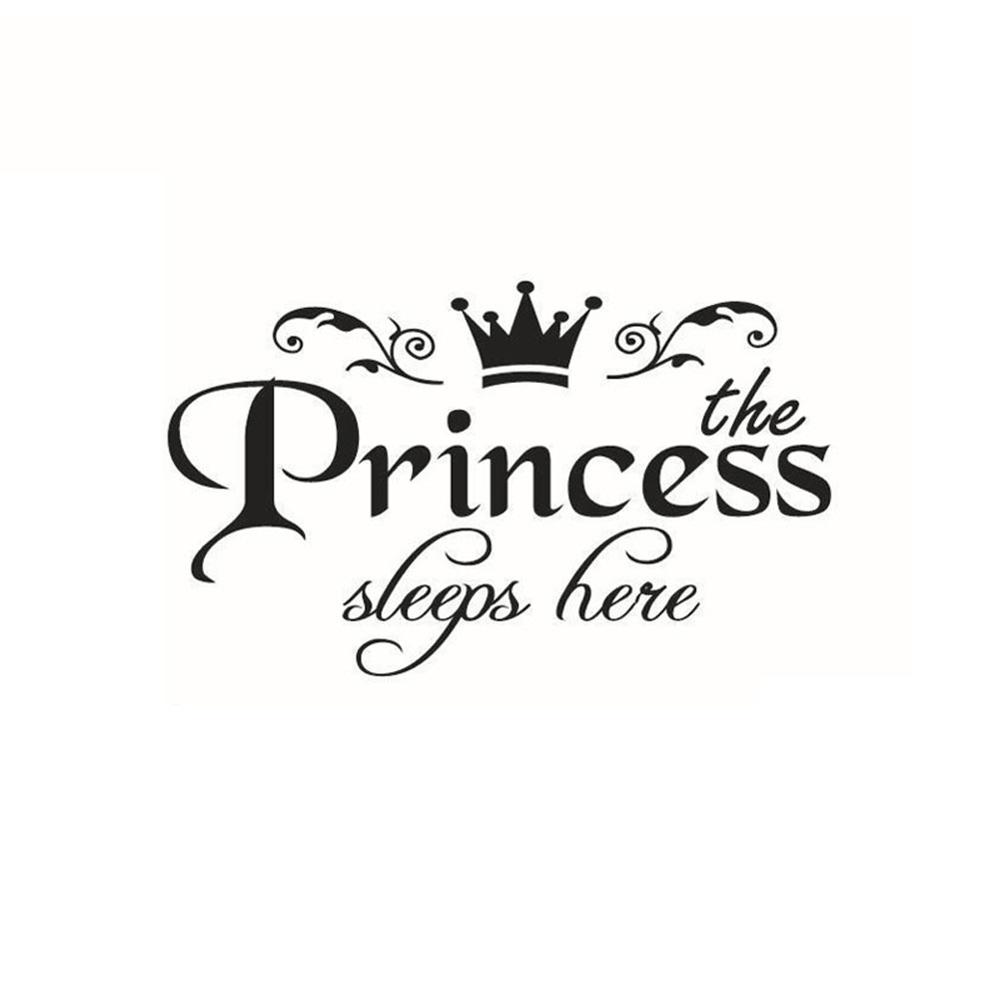 The Princess Sleeps Here Wall  - Baby Nursery Wallpaper Girl avaliação e preço