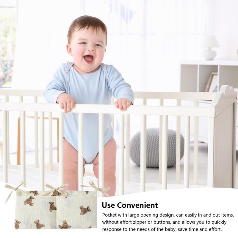 Baby Crib Organizer Cot Caddy  - Baby Nursery Storage avaliação e preço