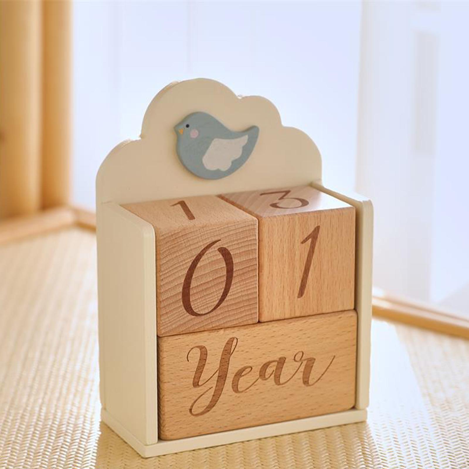 Wooden Baby Milestone Age Bloc - Baby Nursery Age avaliação e preço