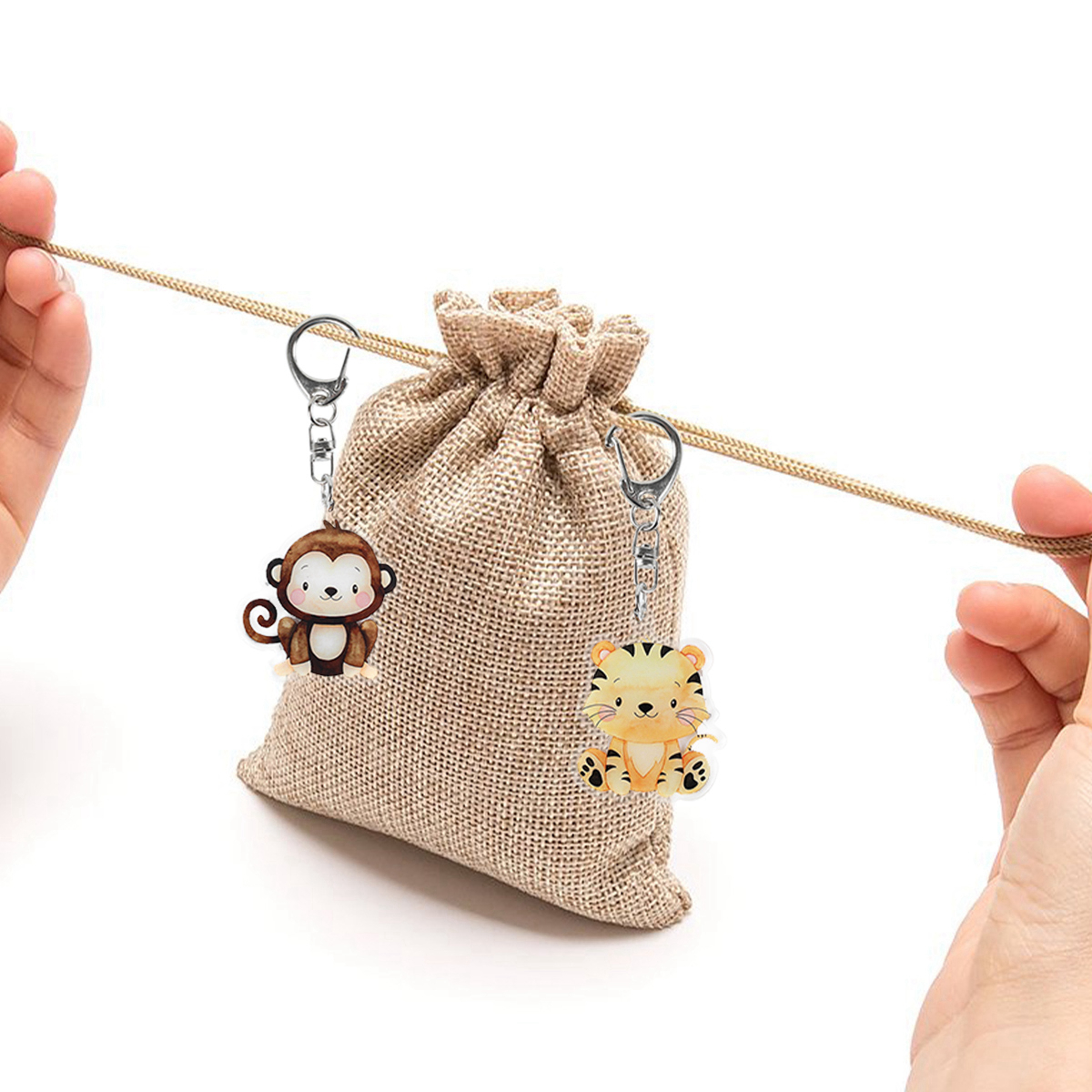 5pcs Jungle Animal Keychains S - Baby Nursery Jungle Theme avaliação e preço