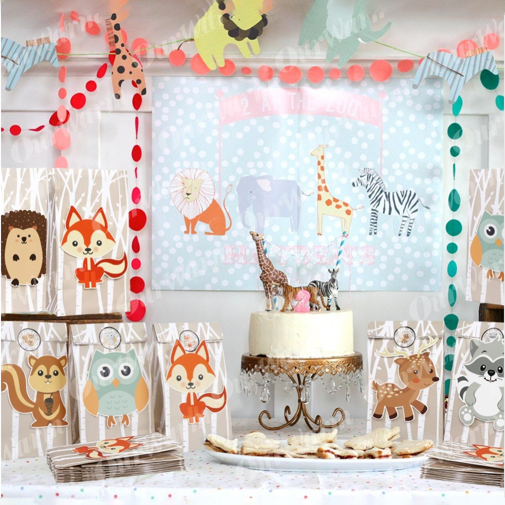 12PCS Jungle Theme Party Birth - Baby Nursery Jungle Theme avaliação e preço