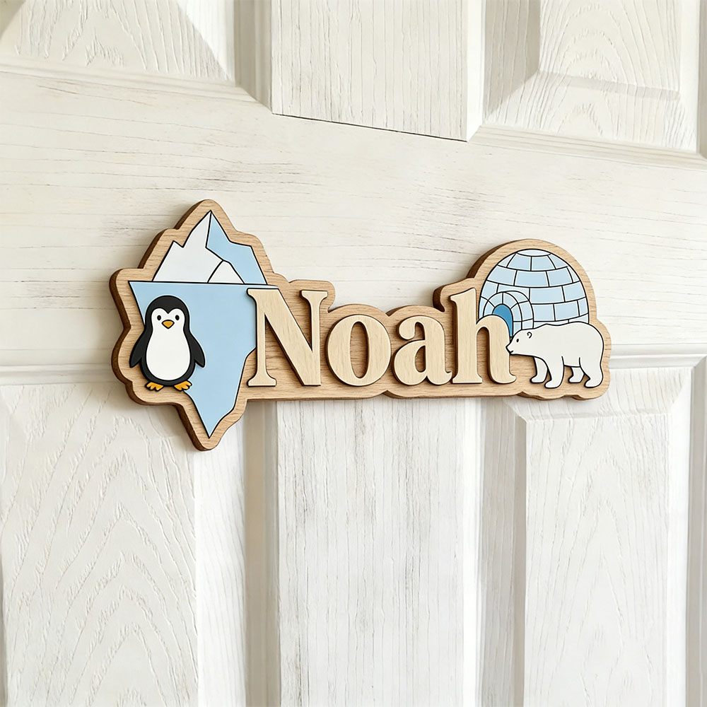 Arctic Penguin & Polar Bear Cu - Baby Nursery Pictures avaliação e preço