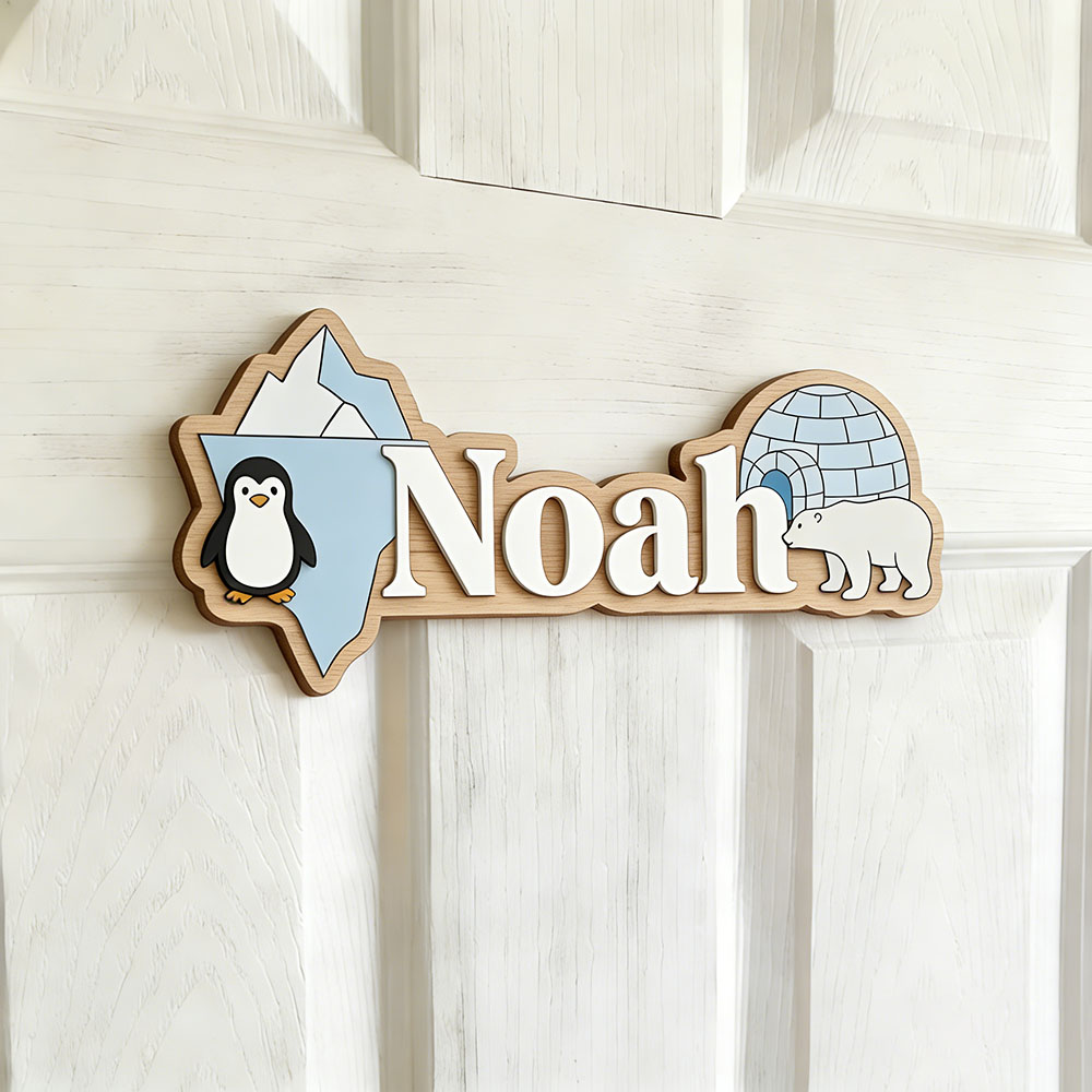 Arctic Penguin & Polar Bear Cu - Baby Nursery Pictures avaliação e preço