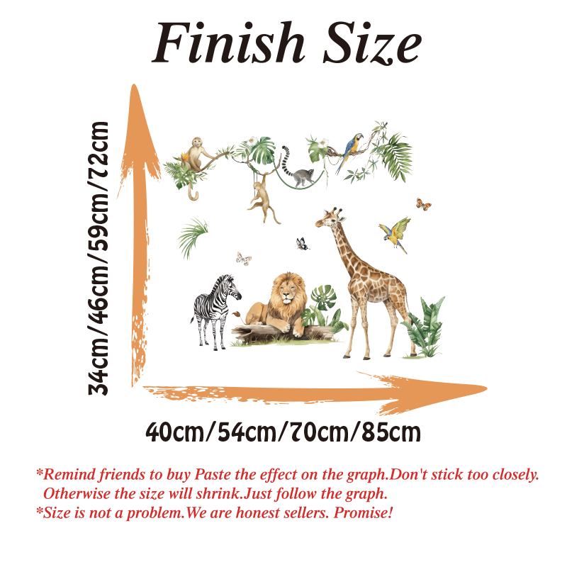 Large Jungle Animal Tropical L - Baby Nursery Wallpaper avaliação e preço