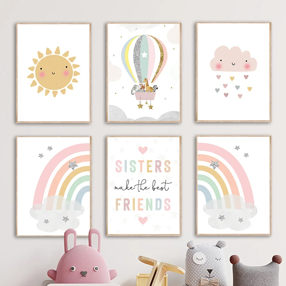 Giraffe Elephant Hot Balloon S - Baby Nursery Pictures avaliação e preço