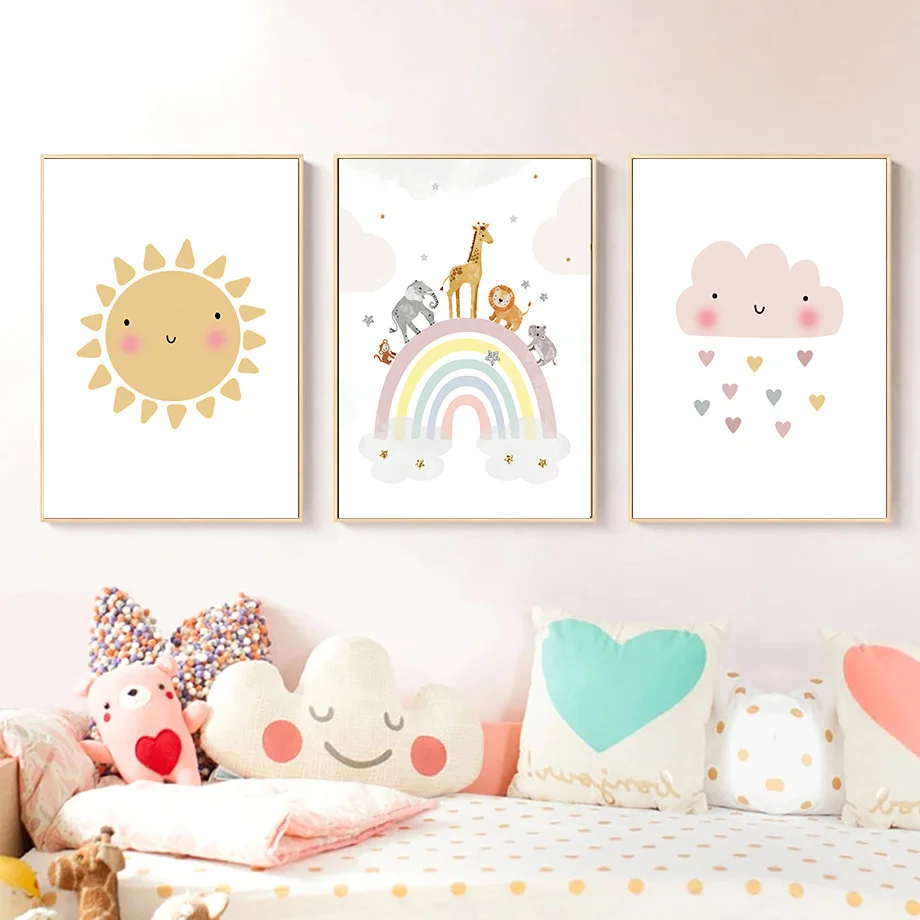 Giraffe Elephant Hot Balloon S - Baby Nursery Pictures avaliação e preço