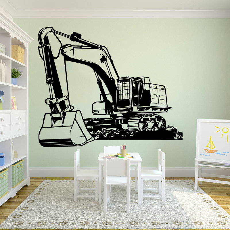 Large Heavy Equipmen Excavator - Baby Nursery Wallpaper avaliação e preço