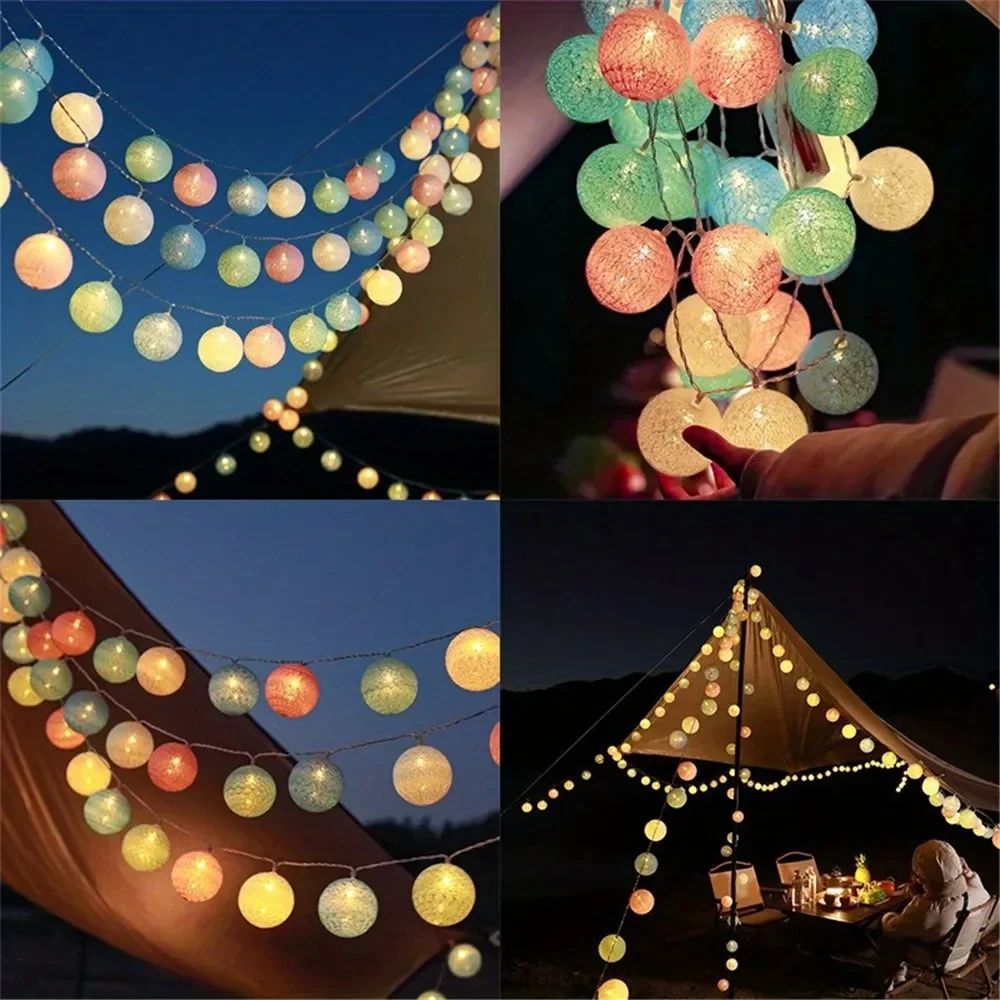 Halloween Cotton Garland Balls - Baby Nursery Light avaliação e preço