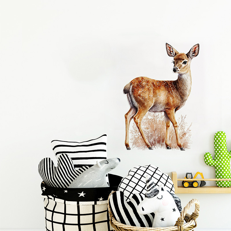 C400#Cute Deer Wall Sticker Ki - Baby Nursery Wallpaper avaliação e preço