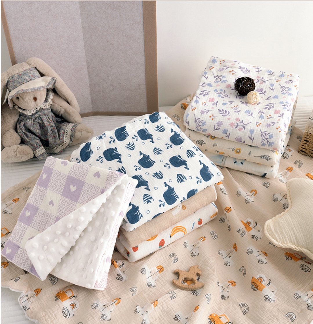 Muslin Baby Swaddle Blanket Fo - Baby Girl Nursery Quilt avaliação e preço