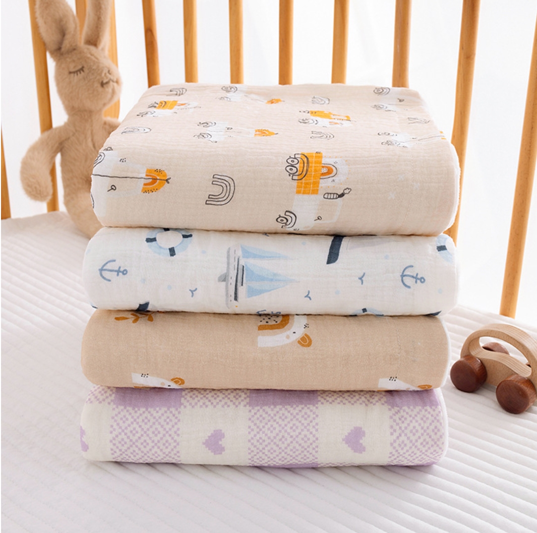 Muslin Baby Swaddle Blanket Fo - Baby Girl Nursery Quilt avaliação e preço