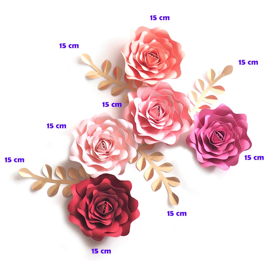 DIY Paper Flowers Leaves Nurse - Baby Nursery Wallpaper Girl avaliação e preço