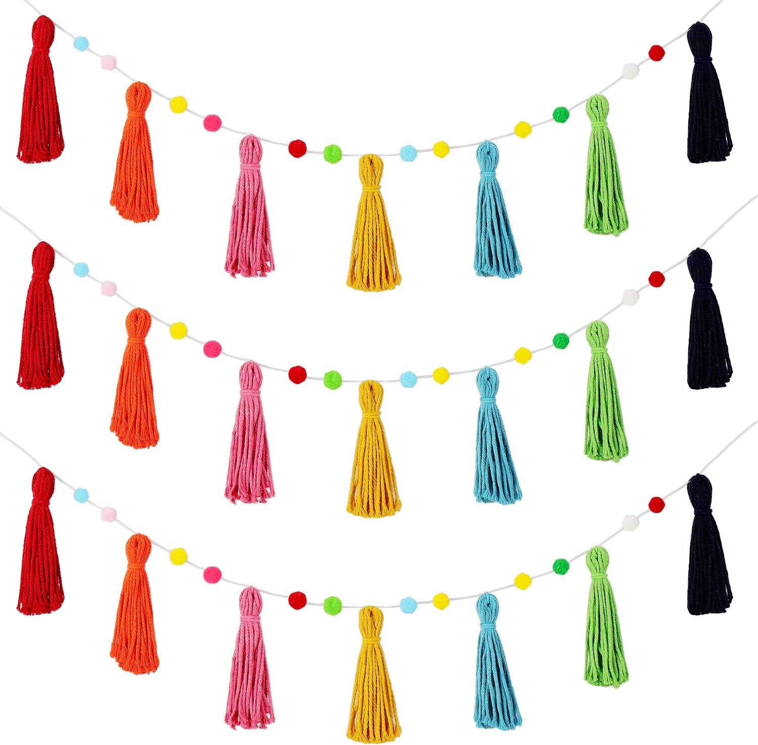 3 Pcs Colorful Rainbow Boho Ta - Baby Nursery Fabric avaliação e preço