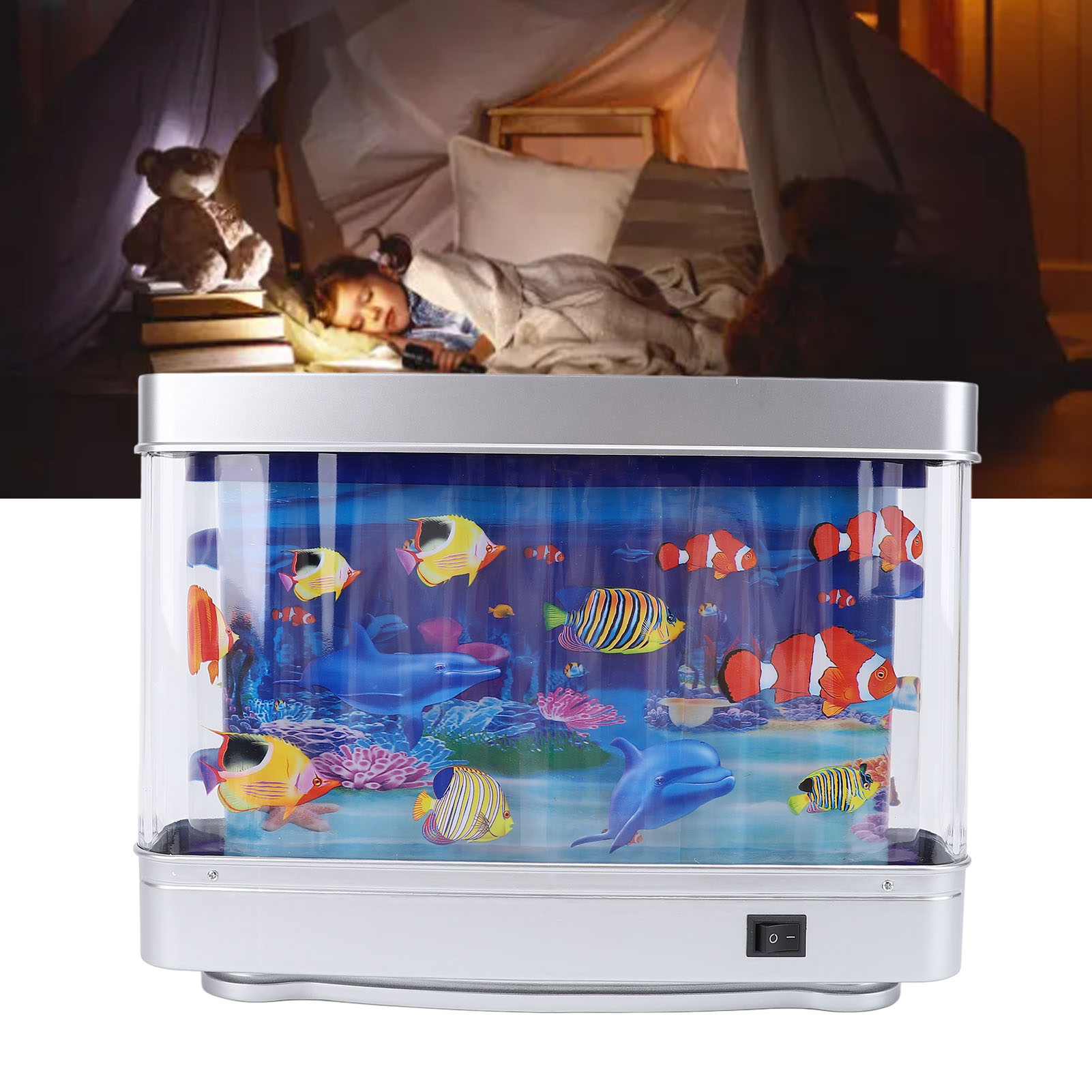 Fake Fish Tank Lamp Mini Decor - Baby Nursery Light avaliação e preço