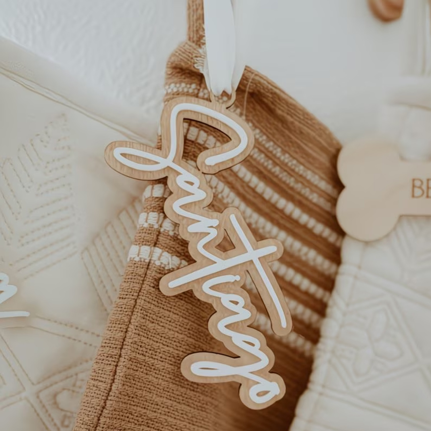 1Pc Custom Name Cute White Woo - Baby Nursery Room avaliação e preço