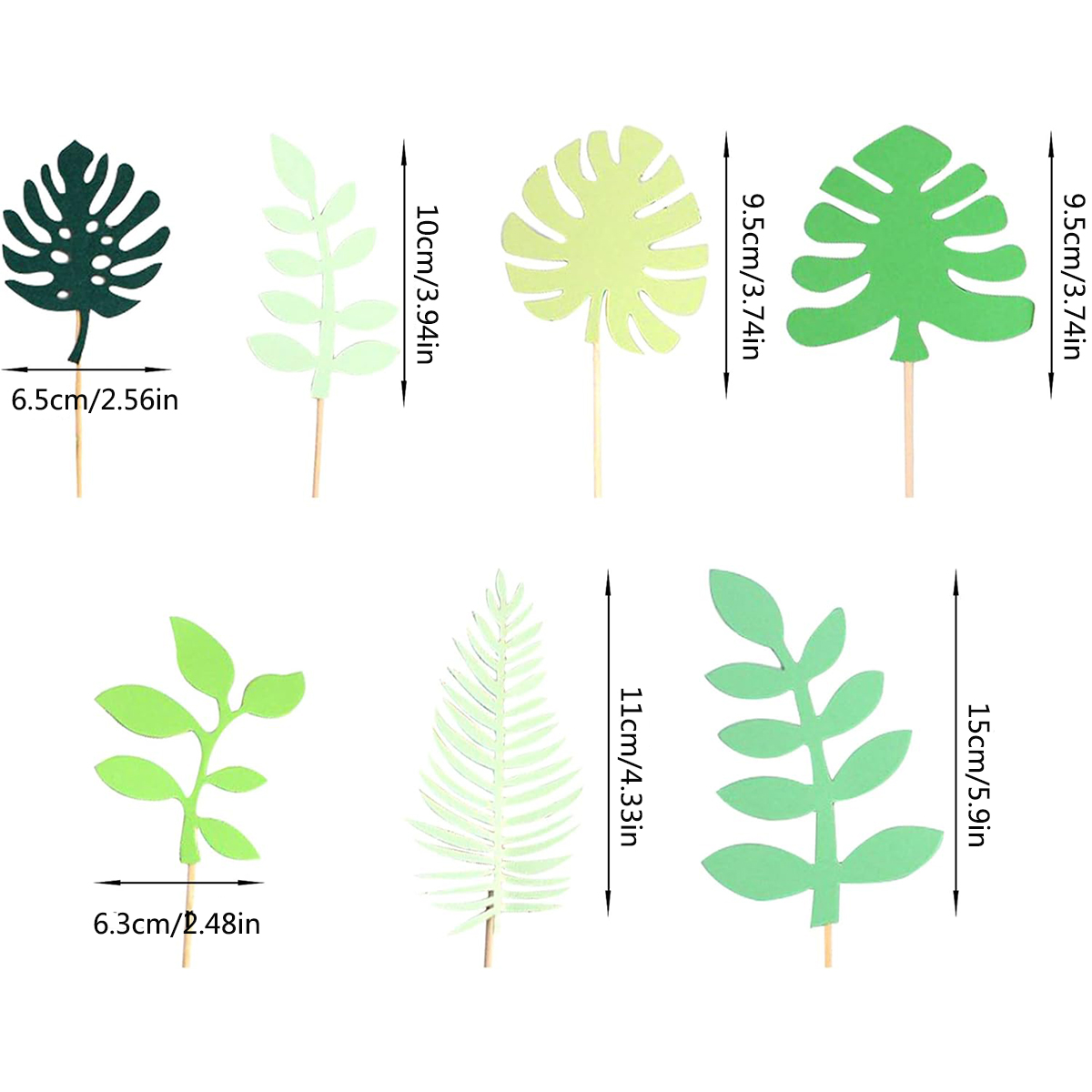 7Pcs Glittery Tropical Leaves  - Baby Nursery Jungle Theme avaliação e preço