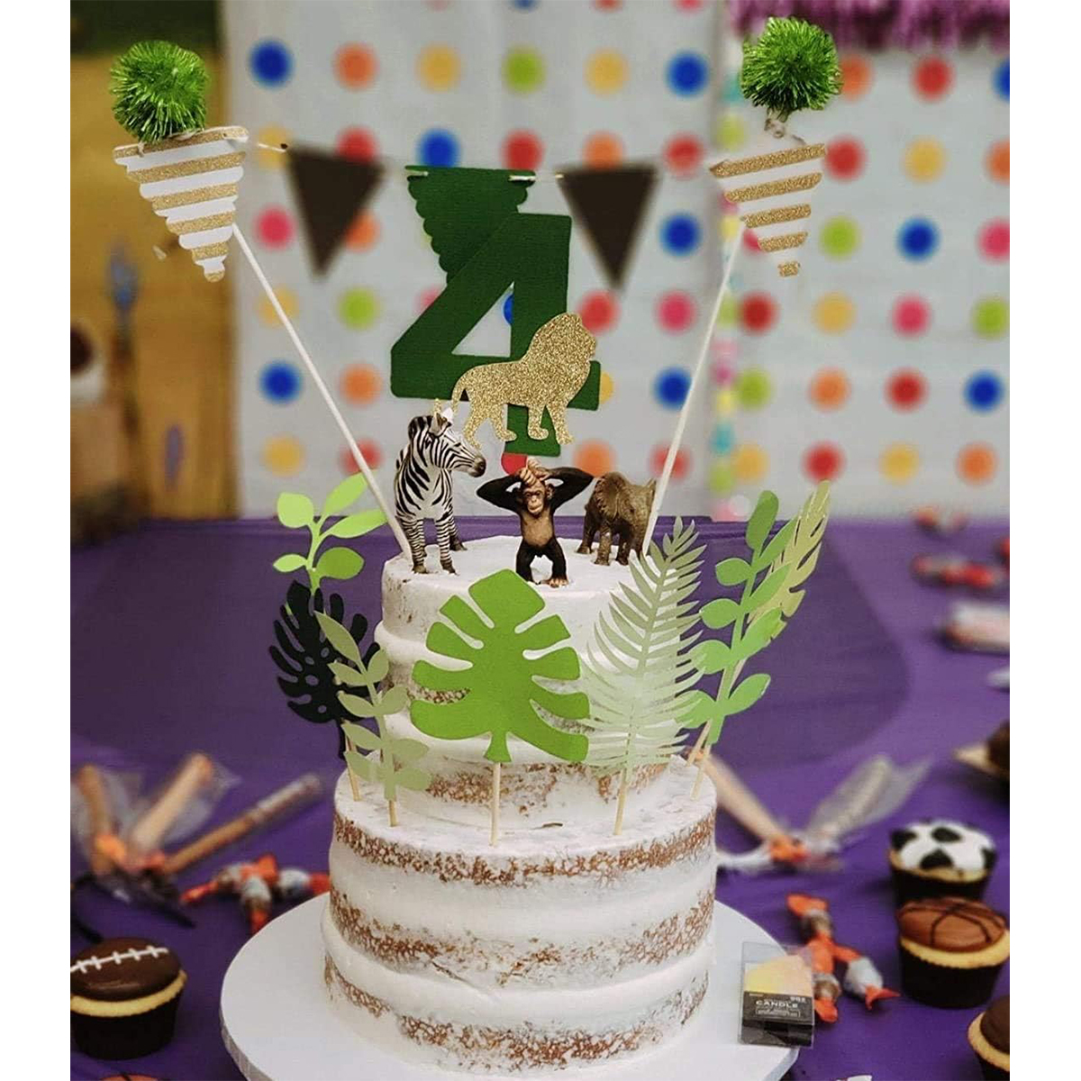 7Pcs Glittery Tropical Leaves  - Baby Nursery Jungle Theme avaliação e preço