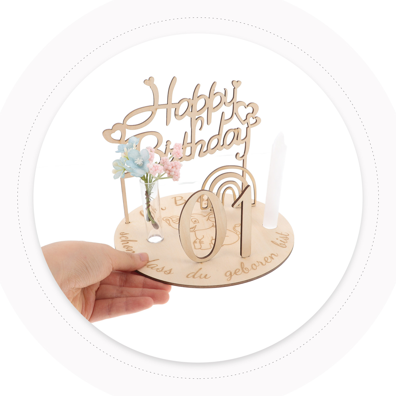 1Set DIY Wooden Milestone Birt - Baby Nursery Age avaliação e preço
