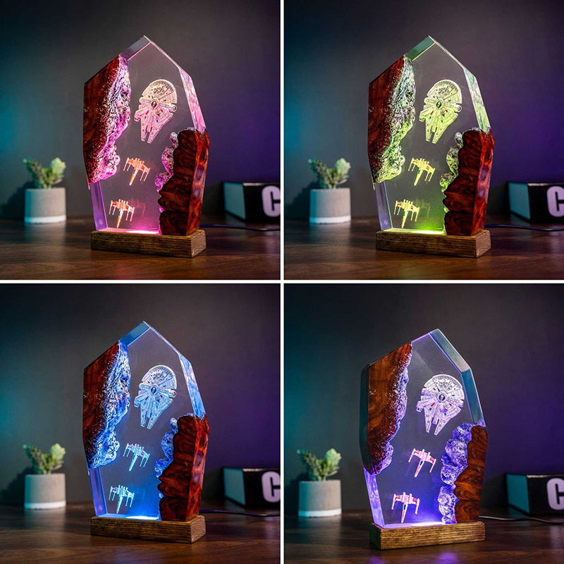 Table Resin Lamp Universe War  - Baby Nursery Light avaliação e preço