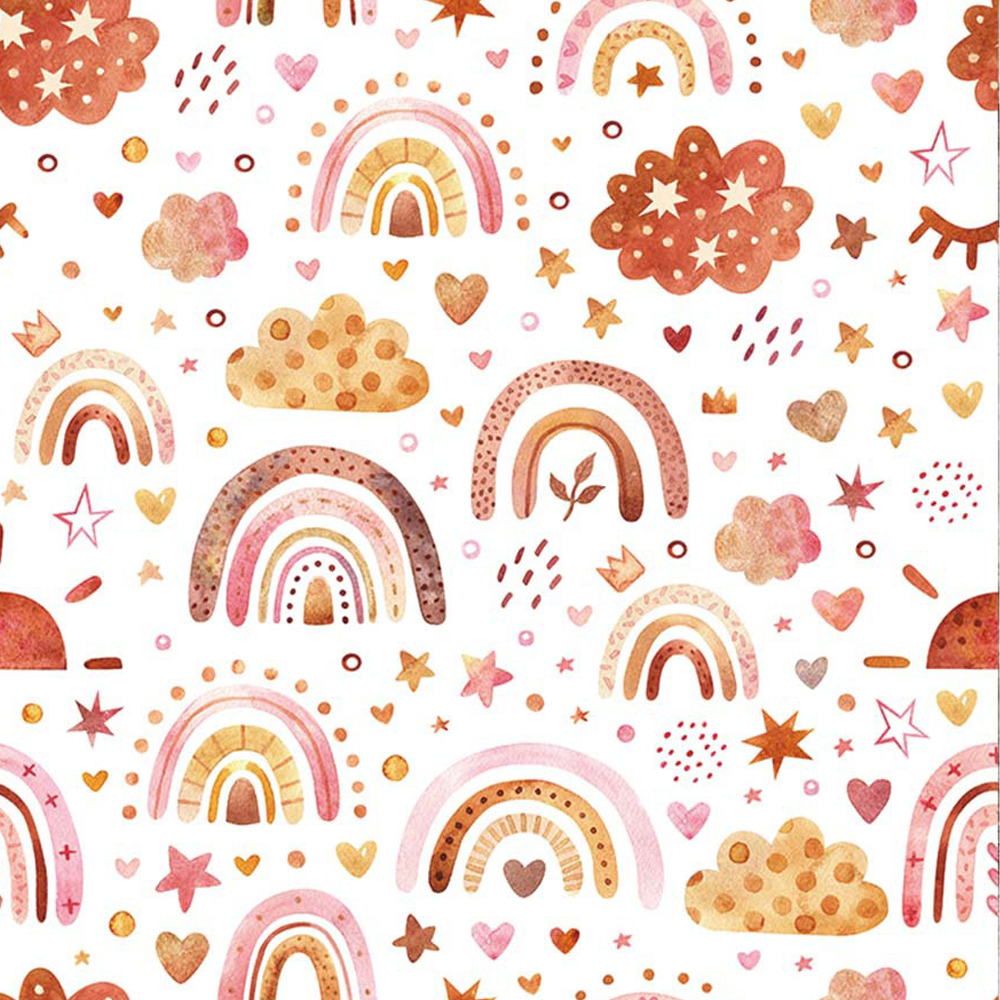 Rainbow Wallpaper Peel and Sti - Baby Nursery Wallpaper Girl avaliação e preço