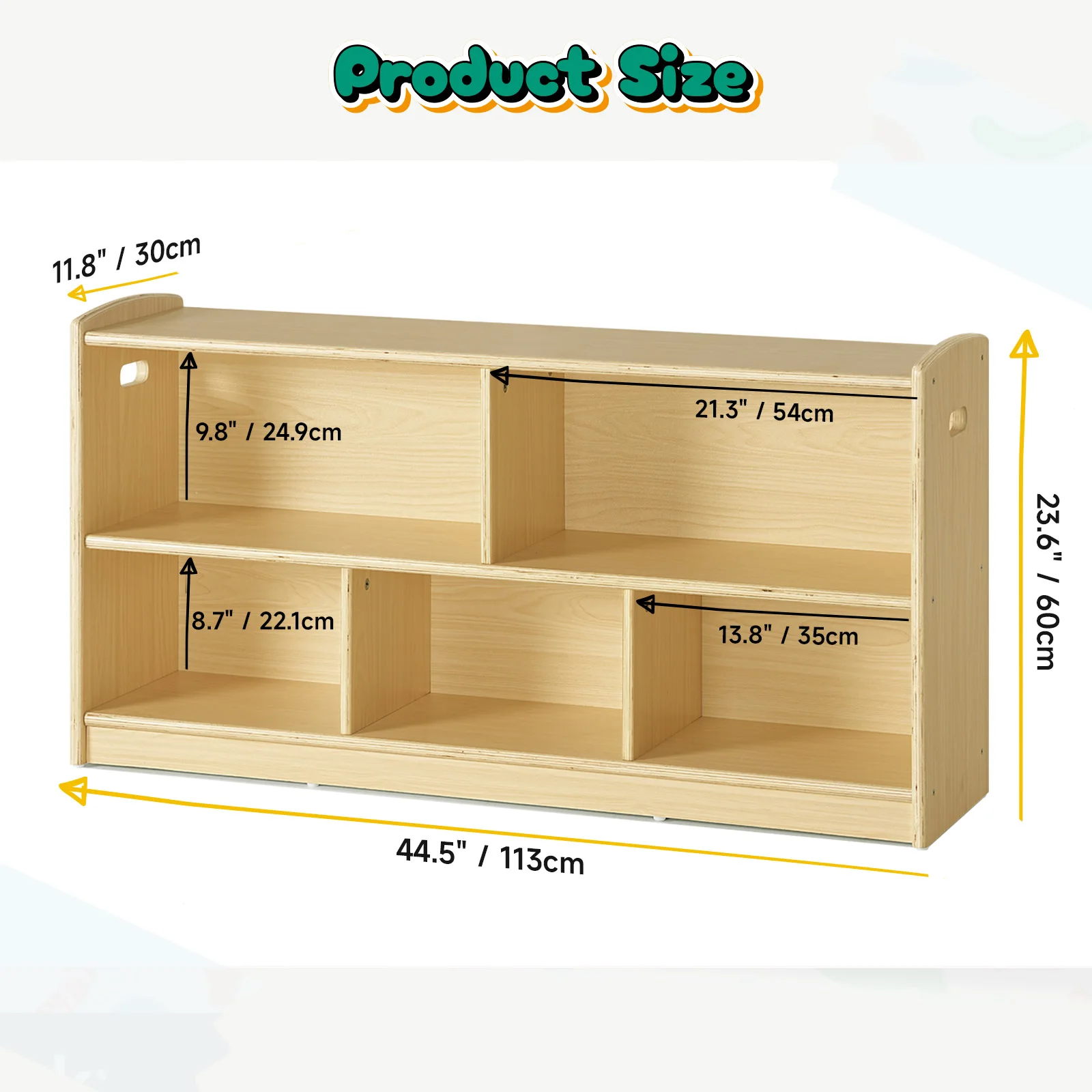 2-Tier Wood Montessori Cabinet - Baby Bookshelf Small avaliação e preço