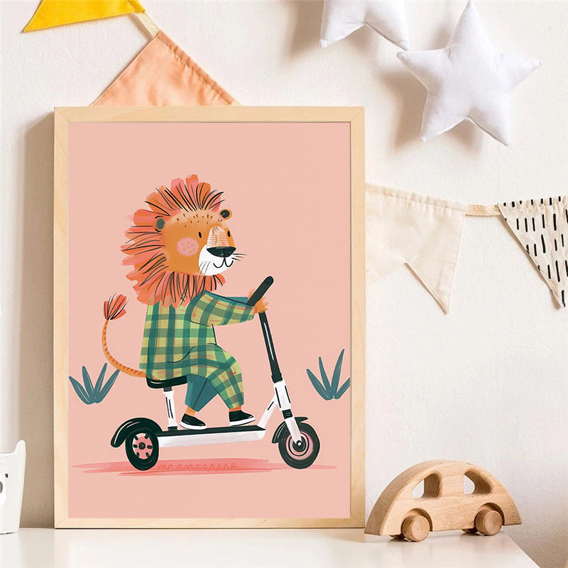 Dog Airplane Lion in Car Anima - Baby Nursery Pictures avaliação e preço