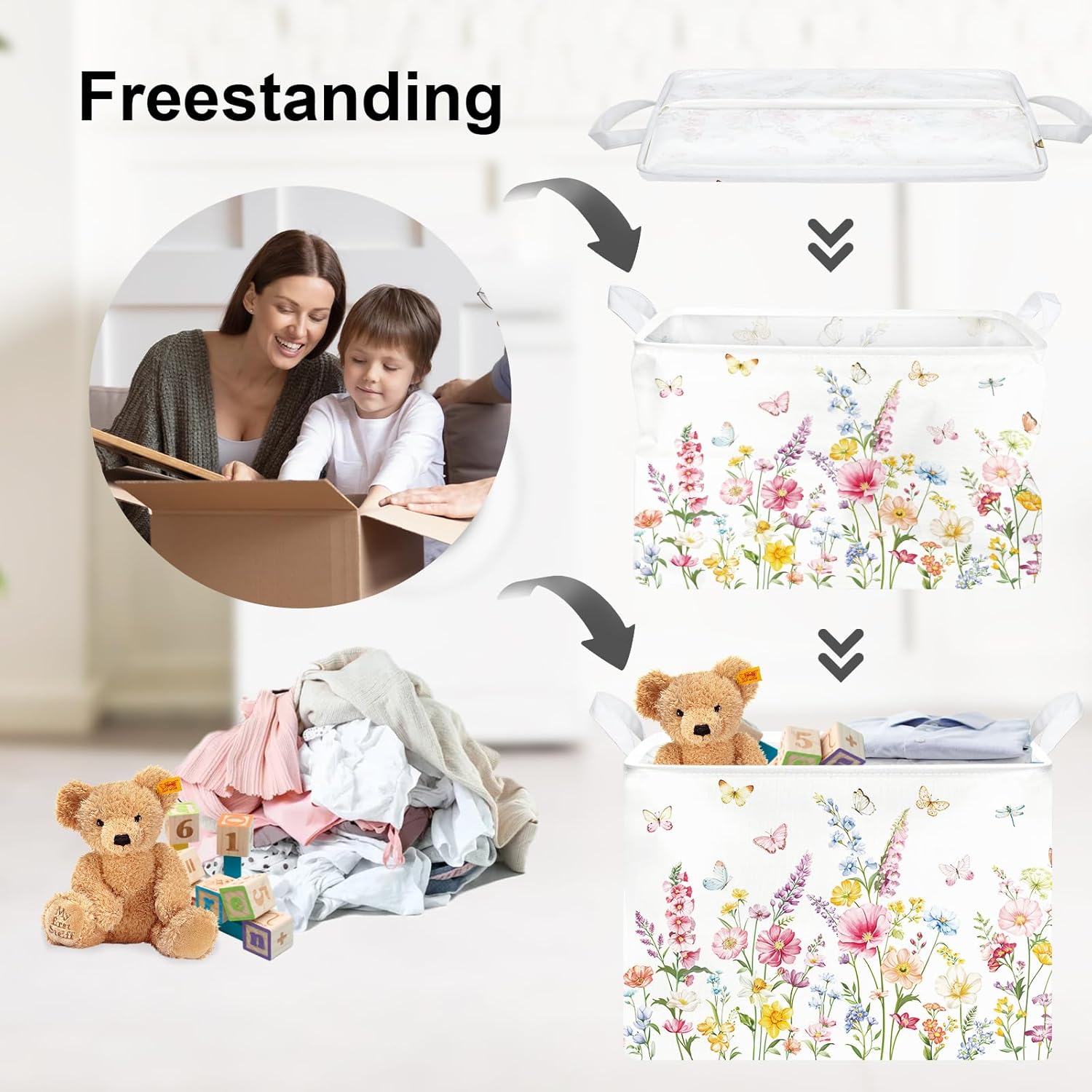 Clastyle Wildflower Baby Laund - Baby Nursery Storage avaliação e preço