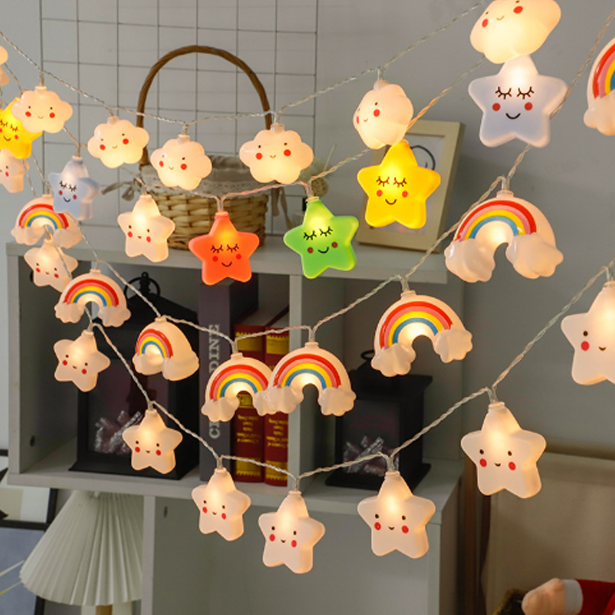 1.5m 10Led Colorful Cloud Star - Baby Nursery Light avaliação e preço