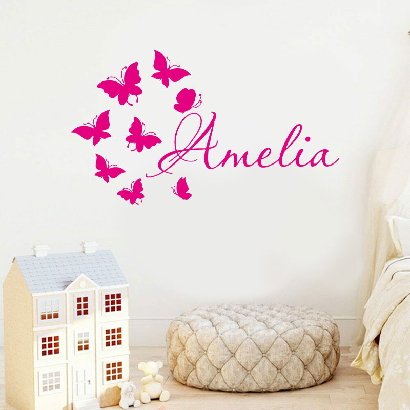 Personalized Girls Name Cartoo - Baby Nursery Wallpaper Girl avaliação e preço