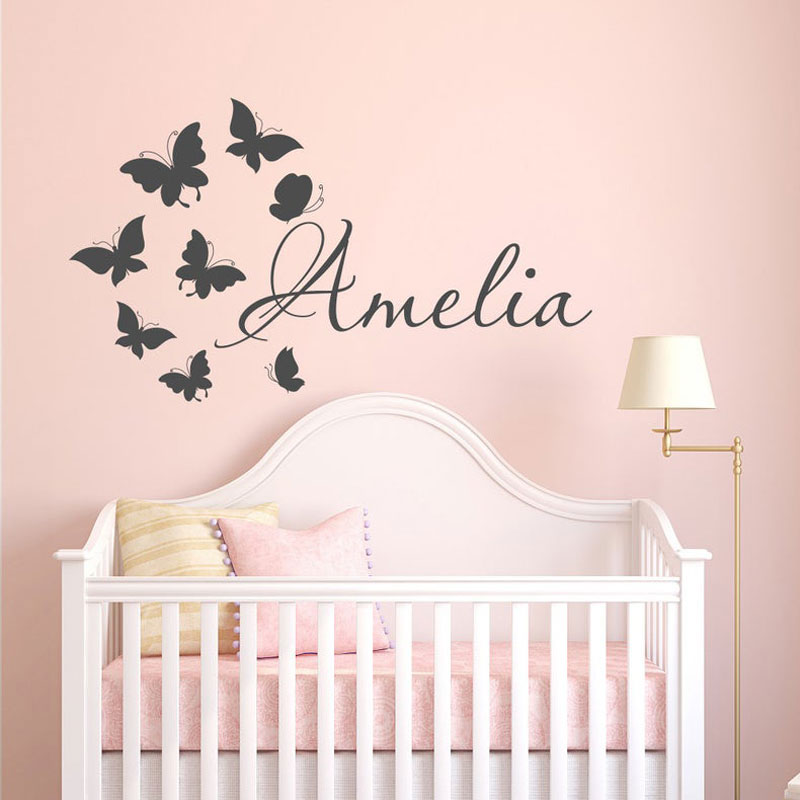 Personalized Girls Name Cartoo - Baby Nursery Wallpaper Girl avaliação e preço