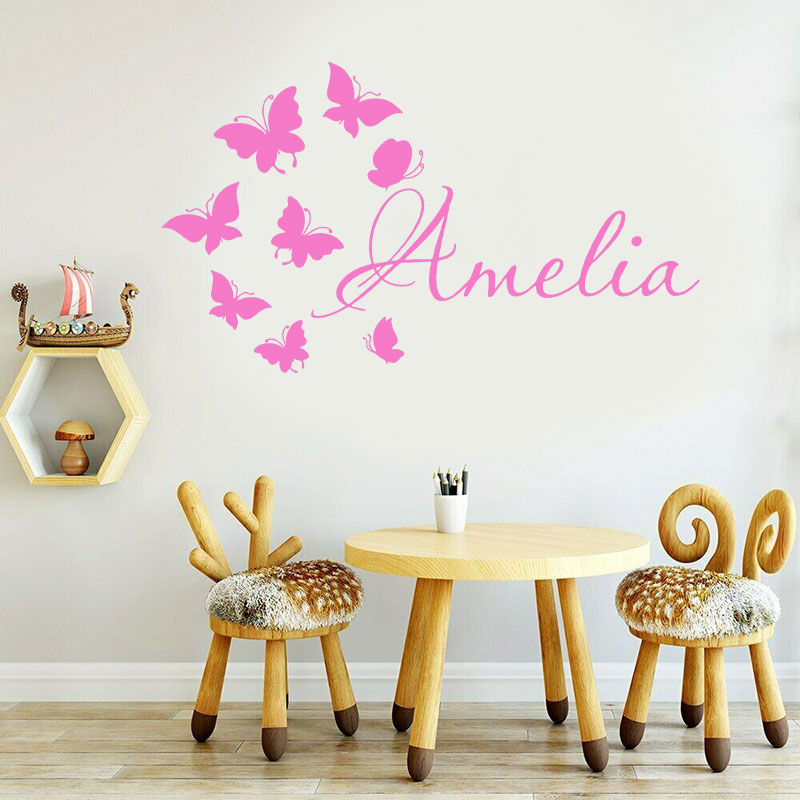 Personalized Girls Name Cartoo - Baby Nursery Wallpaper Girl avaliação e preço